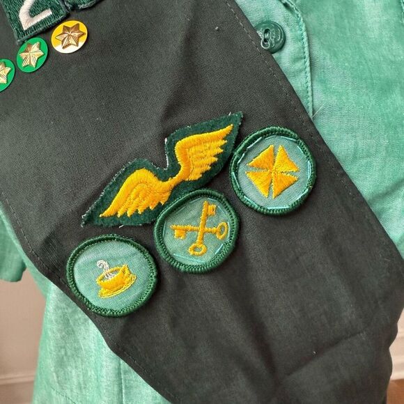 Vintage 50s Girl Scout Uniform and Sash Womens Small Medium S M - Picture 7 of 10